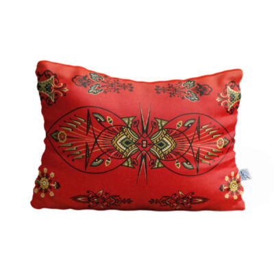 Restful Comfort Bed Pillow – Velvet Cover Orange Model Fara (2x)