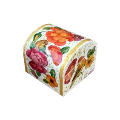 Handcrafted Bone Jewelry Box with Persian-Inspired Borhan Pattern