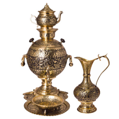 Persian Brass Samovar Decorative Charcoal Tea Maker 3-Liter