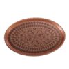 Traditional Badami Copper Serving Tray - Geometric Engraved Tray