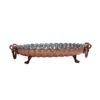 Persian Copper Serving Platter Hammered Footed 36 cm