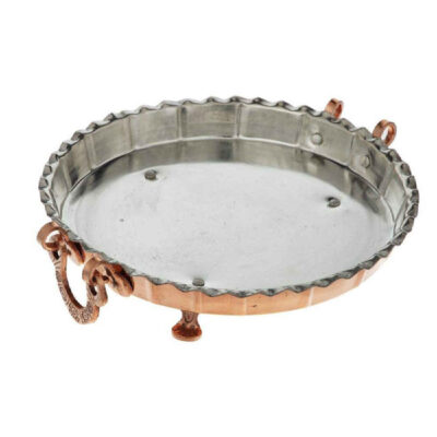 Persian Copper Serving Platter Hammered Rezaei