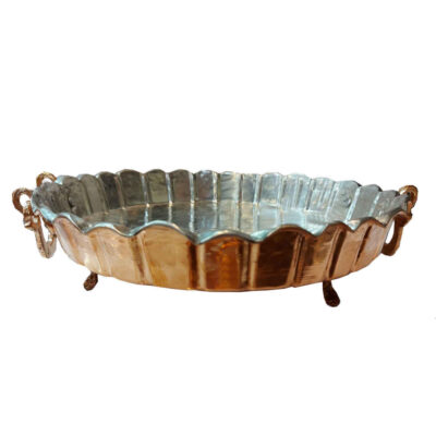 Persian Copper Serving Platter Hammered Ava