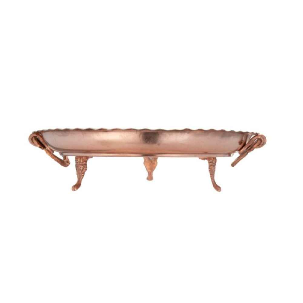 Persian Copper Serving Platter Hammered Raz