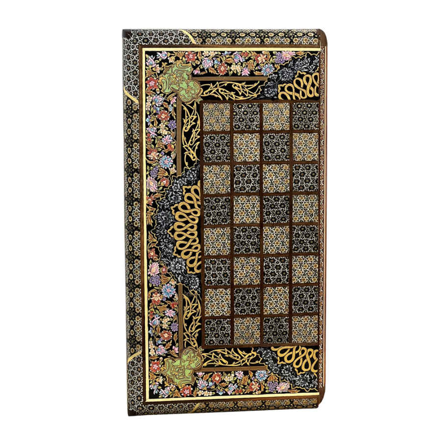 Persian Inlaid Wooden Marquetry Chess Board Model Soha