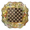 Handcrafted Persian Tasheir Floral Wooden Khatamkari Chess Board