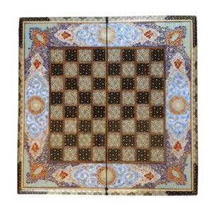Persian Marquetry Chess Board Tazhib