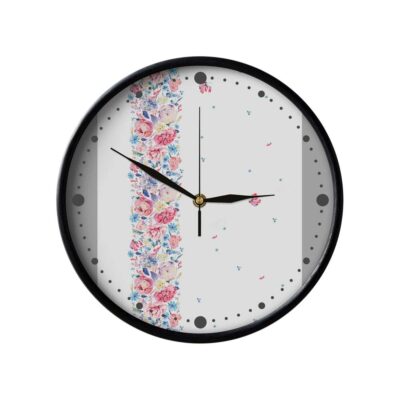 Artistic Persian Plastic Wall Clock with Floral Design – Decorative Accent for Living Rooms and Bedrooms, Model Arusak