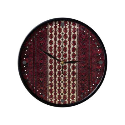 Artistic Persian Plastic Wall Clock with Geometric Design – Decorative Accent for Living Rooms and Offices, Model Baloch