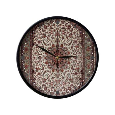 Artistic Persian Plastic Wall Clock with Floral Design – Decorative Accent for Living Rooms and Dining Areas, Model Bijar