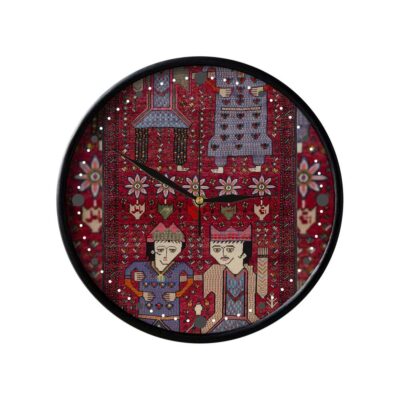 Artistic Persian Plastic Wall Clock with Artistic Design – Decorative Accent for Living Rooms and Bedrooms, Model Eshgh