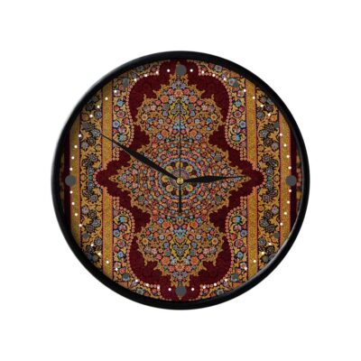 Artistic Persian Plastic Wall Clock with Floral Design – Decorative Accent for Living Rooms and Bedrooms, Model Toreh