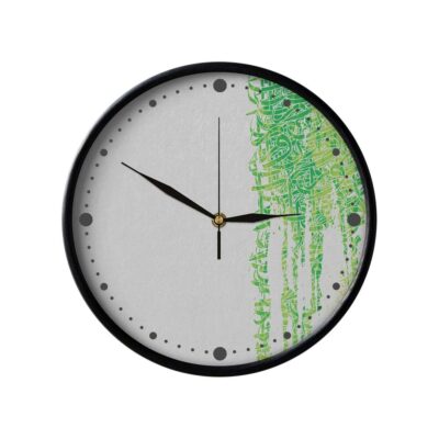 Artistic Persian Plastic Wall Clock with Calligraphy Design – Decorative Accent for Living Rooms and Offices, Model Vargha