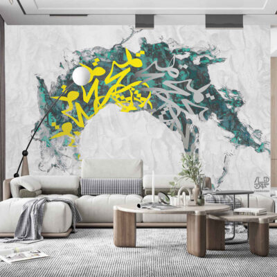 Persian Calligraphy Wallpaper Model Del for Modern Interiors