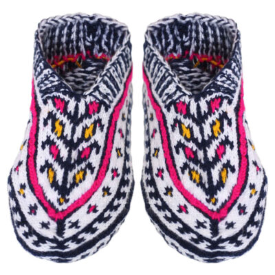 Azerbaijan Crochet Slippers for Women Acrylic fiber Knitted Dastbaf