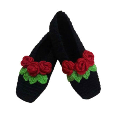 Crochet Slippers for Women Cotton Knitted Model Khatoon