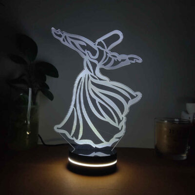 Decorative Persian 3D LED Night Light with Sufi Sama Dance Design