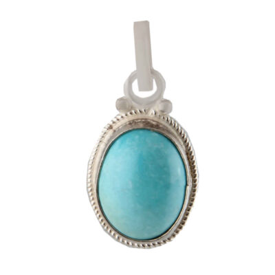 Persian Silver Pendant Necklace with Turquoise - Laleh Traditional Medallion