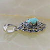 Persian Silver Pendant with Turquoise Gemstone Nahal