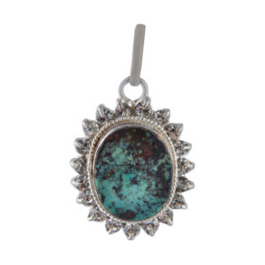 Persian Silver Pendant with Turquoise Gemstone Royan