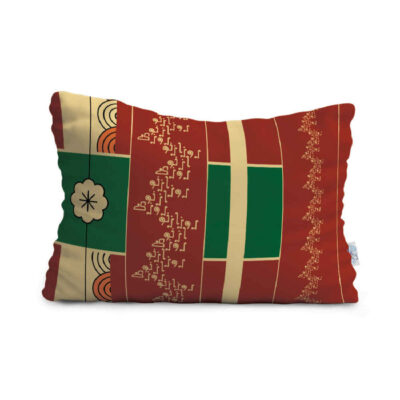 Restful Comfort Bed Pillow – Velvet Cover Inspired by Persian Art Model Typography (2x)