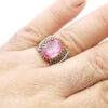 Persian Pink Topaz Silver Ring for Men Vahab