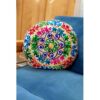 Embroidered Cushion Cover - Round Suzani Design Rana
