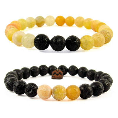 Set of 2 Unisex Beaded Bracelets – Khorshid Model, Persian Jewelry