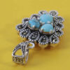 Persian Silver Pendant with Turquoise Gemstone Dena