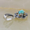Persian Silver Pendant with Turquoise Gemstone Lena