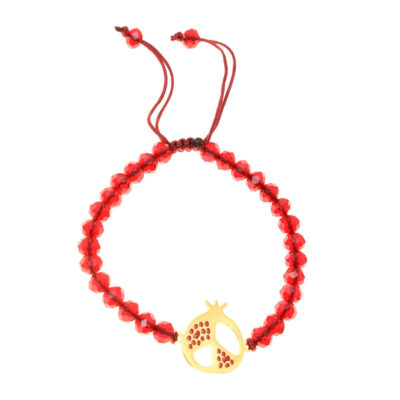 Women's Beaded Bracelet with Pomegranate Design – Persian Traditional Jewelry