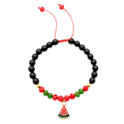 Women's Watermelon Beaded Bracelet – Colorful Bohemian Jewelry