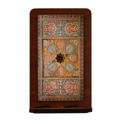 Set of 2 Persian Wooden Tealight Wall Sconces, Arya Geometric Design, Decorative Wall Candle Holder