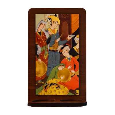 Set of 2 Persian Wooden Tealight Wall Sconces, Azar Persian Miniature Design, Artistic Wall Décor
