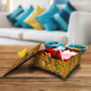 Dance Pattern Wooden Candy Organizer Box