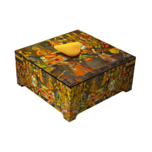 Dance Pattern Wooden Candy Organizer Box
