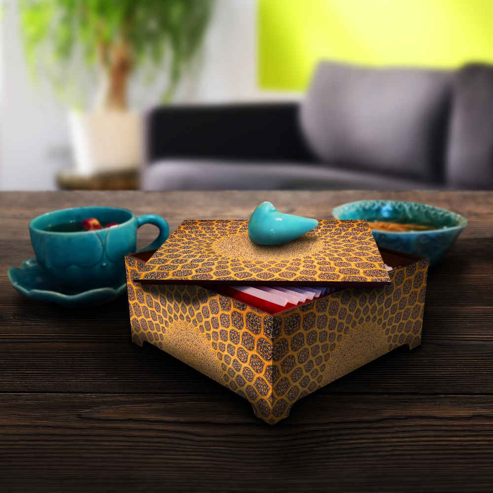 Gonbad Handcrafted Wooden Candy Organizer Box