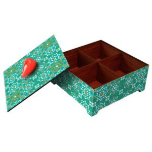 Laya Handcrafted Wooden Candy Organizer Box