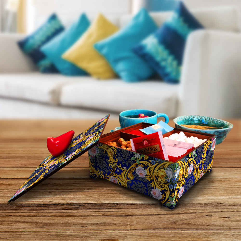 Raika Handcrafted Wooden Candy Organizer Box