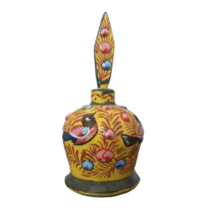 Persian Surma Dani Container for Keeping Kohl Made of Wood Gol o Morgh (x2)