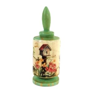 Persian Surma Dani Container for Keeping Kohl Made of Wood Tabiaat (x2)