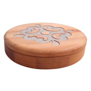 3-Section Wooden Nuts & Snacks Organizer Box – Elegant Serving Tray