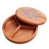 3-Section Wooden Nuts & Snacks Organizer Box – Elegant Serving Tray