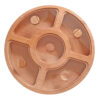 Round Wooden Nuts & Snacks Organizer Box – Handcrafted Serving Tray