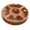 Round Wooden Nuts & Snacks Organizer Box – Handcrafted Serving Tray
