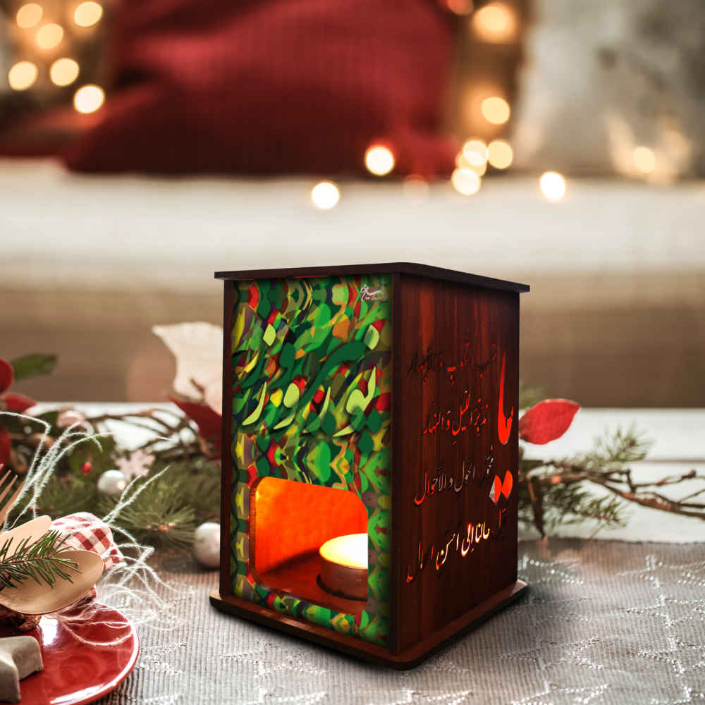 Persian Wooden Tealight Lantern Nowruz (x2)