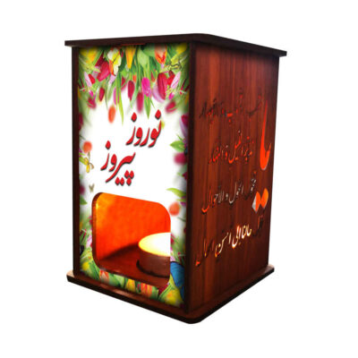 Set of 2 Persian Wooden Tealight Candle Lanterns, Norooz Floral Design, Decorative Traditional Lantern