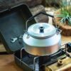 Lightweight 0.9-Liter Outdoor Camping Kettle – Efficient for Campfires