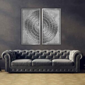 2 pcs Islamic Poster Print – Ayatul Korsi Framed Wall Art