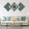 3 pcs Islamic Poster Print - Ayatol Korsi Framed Wall Art